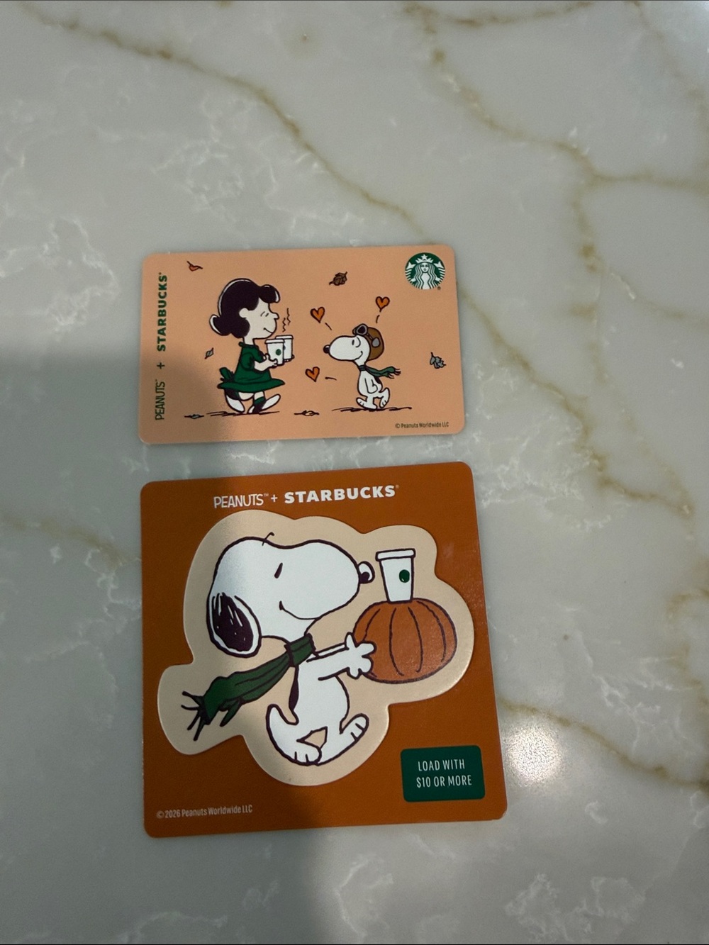 NEW Starbucks Snoopy Gift Cards